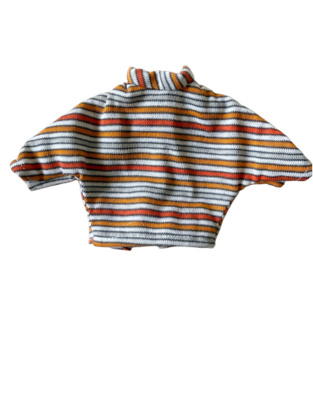 Vintage Barbie & Friends / Clone
multicolored striped turtleneck sweater batwing